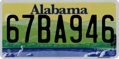 AL license plate 67BA946