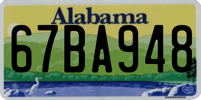 AL license plate 67BA948