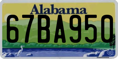 AL license plate 67BA950