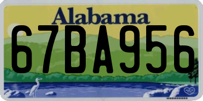 AL license plate 67BA956