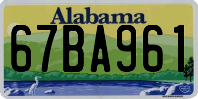 AL license plate 67BA961