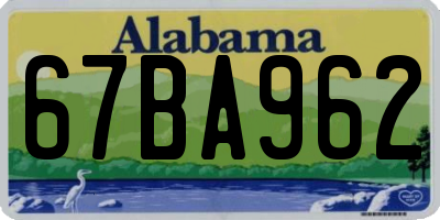 AL license plate 67BA962