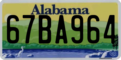 AL license plate 67BA964