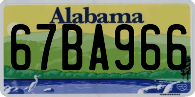 AL license plate 67BA966