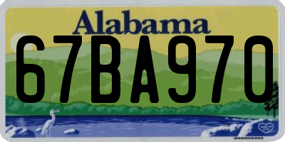 AL license plate 67BA970