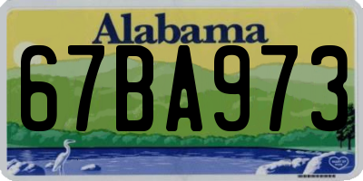 AL license plate 67BA973