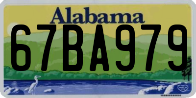 AL license plate 67BA979