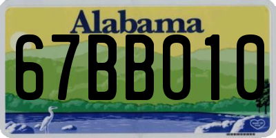 AL license plate 67BB010