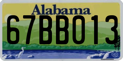 AL license plate 67BB013