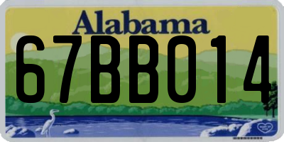 AL license plate 67BB014