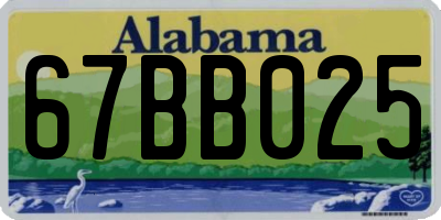 AL license plate 67BB025