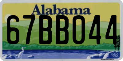 AL license plate 67BB044