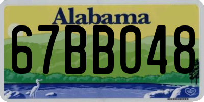 AL license plate 67BB048