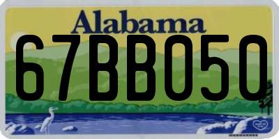 AL license plate 67BB050
