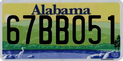 AL license plate 67BB051