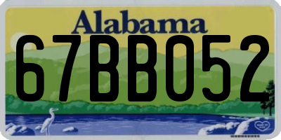 AL license plate 67BB052