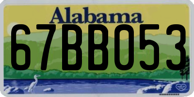 AL license plate 67BB053