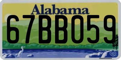 AL license plate 67BB059
