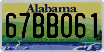 AL license plate 67BB061