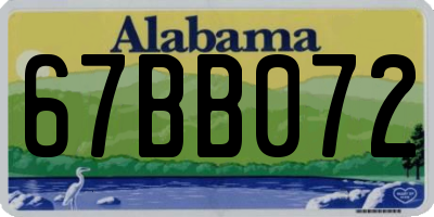 AL license plate 67BB072