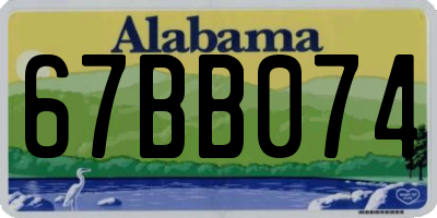AL license plate 67BB074