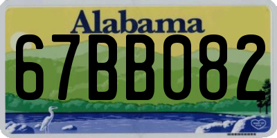 AL license plate 67BB082