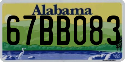 AL license plate 67BB083
