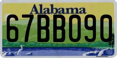 AL license plate 67BB090