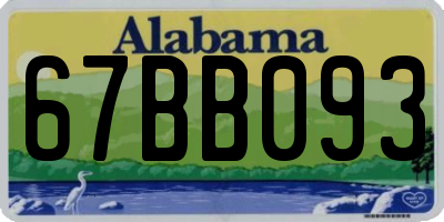 AL license plate 67BB093