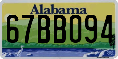 AL license plate 67BB094