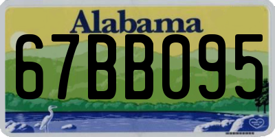 AL license plate 67BB095