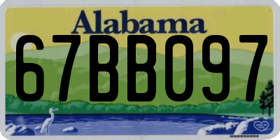 AL license plate 67BB097