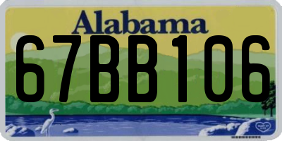AL license plate 67BB106