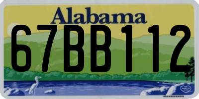 AL license plate 67BB112