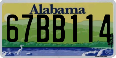 AL license plate 67BB114