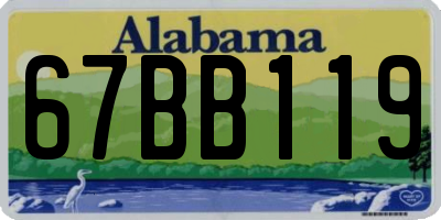 AL license plate 67BB119