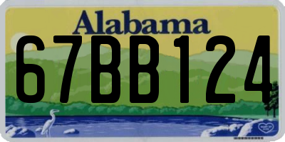 AL license plate 67BB124