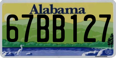AL license plate 67BB127