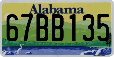 AL license plate 67BB135