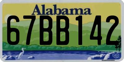 AL license plate 67BB142