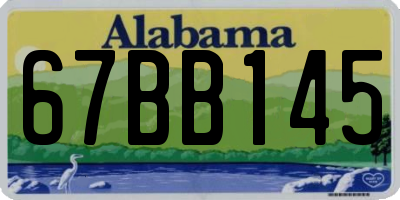 AL license plate 67BB145