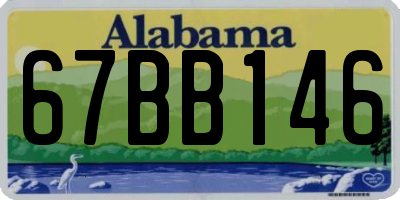 AL license plate 67BB146