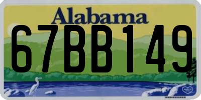 AL license plate 67BB149