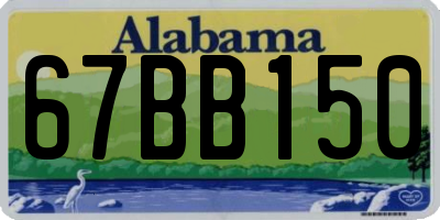 AL license plate 67BB150