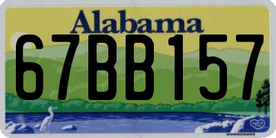 AL license plate 67BB157