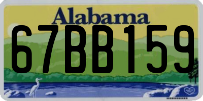 AL license plate 67BB159