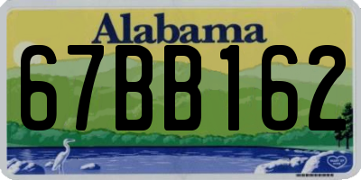 AL license plate 67BB162