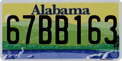 AL license plate 67BB163