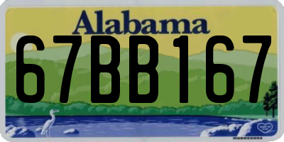 AL license plate 67BB167