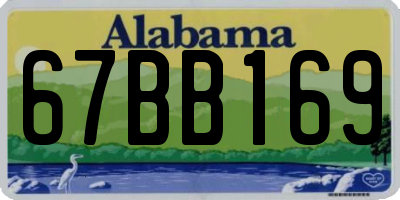 AL license plate 67BB169